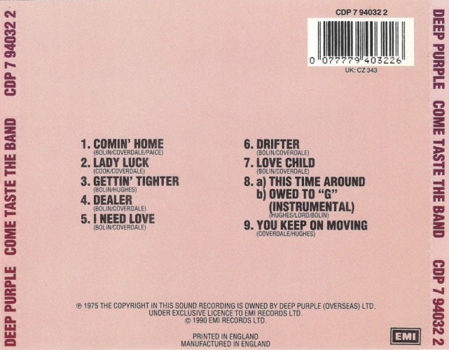Album Back Cover