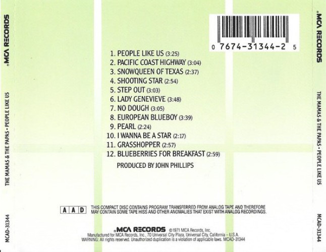 Album Back Cover