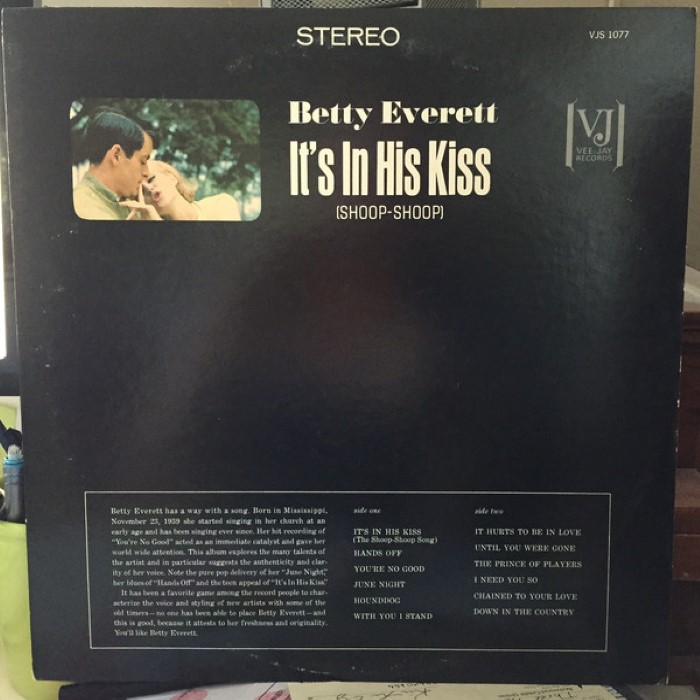 It's in His Kiss cover