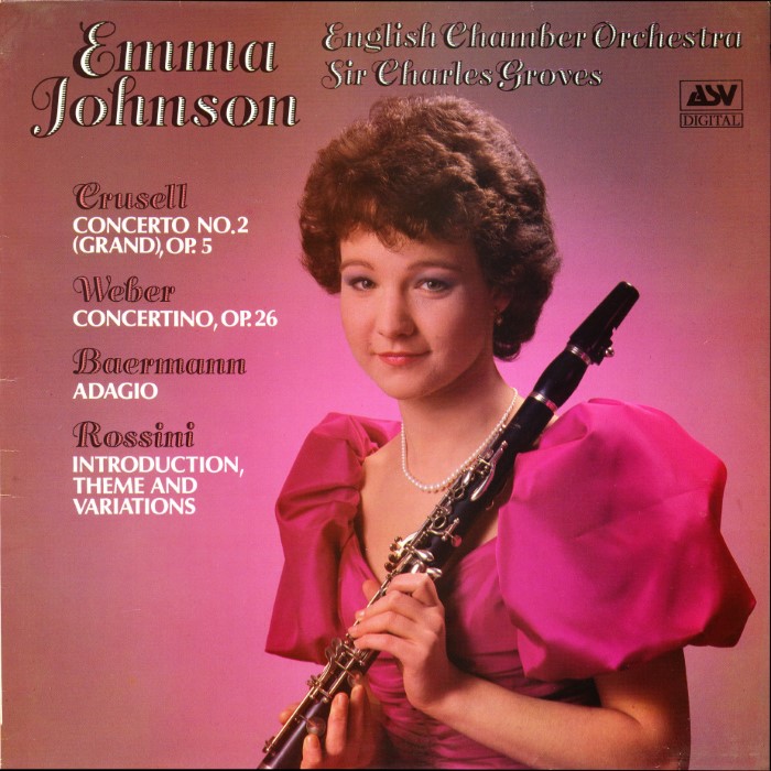Emma Johnson / English Chamber Orchestra / Sir Charles Groves cover