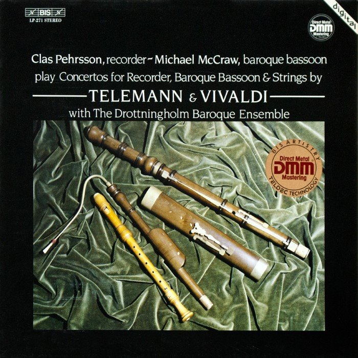 Concertos for Recorder, Baroque Bassoon & Strings by Telemann & Vivaldi cover