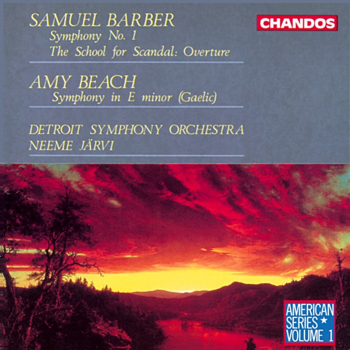 Barber: Symphony No. 1 / The School for Scandal Overture / Beach: Symphony in E minor (Gaelic) cover