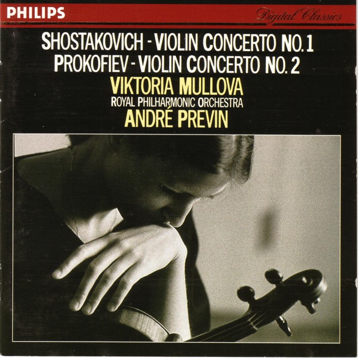 Shostakovich: Violin Concerto No. 1 / Prokofiev: Violin Concerto No. 2 (Royal Philharmonic Orchestra feat. conductor: André Previn, violin: Viktoria Mullova) cover