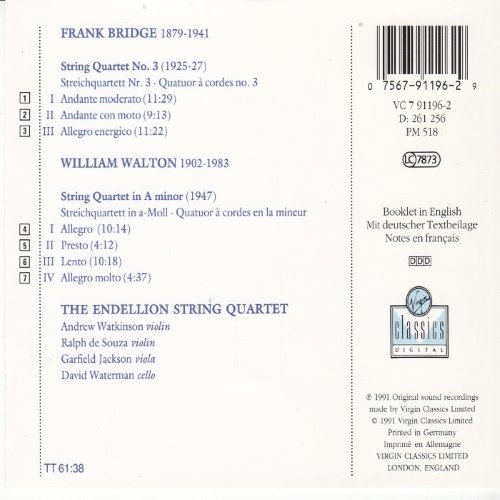 Walton: String Quartet / Bridge: String Quartet no. 3 album thumb
