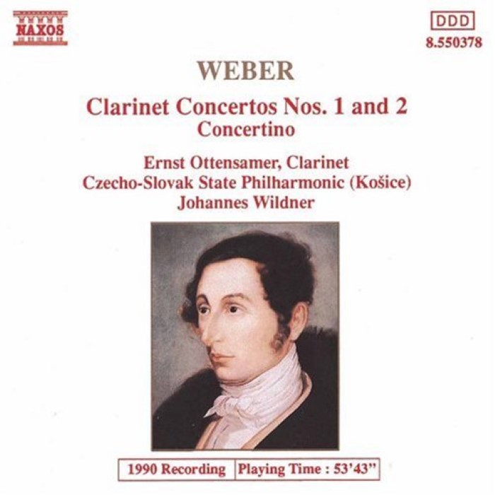 Clarinet Concertos Nos. 1 & 2, Concertino (Czecho-Slovak State Philharmonic, Košice feat. conductor: Johannes Wildner, clarinet: Ernst Ottensammer) cover