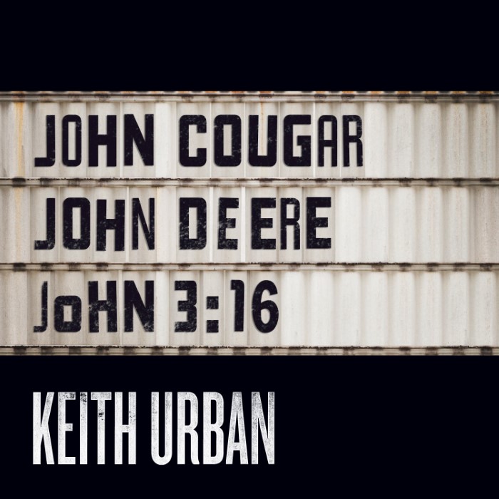 John Cougar, John Deere, John 3:16 cover