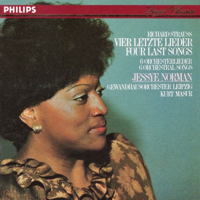 Vier Letzte Lieder / 6 Orchesterlieder (Jessye Norman) cover