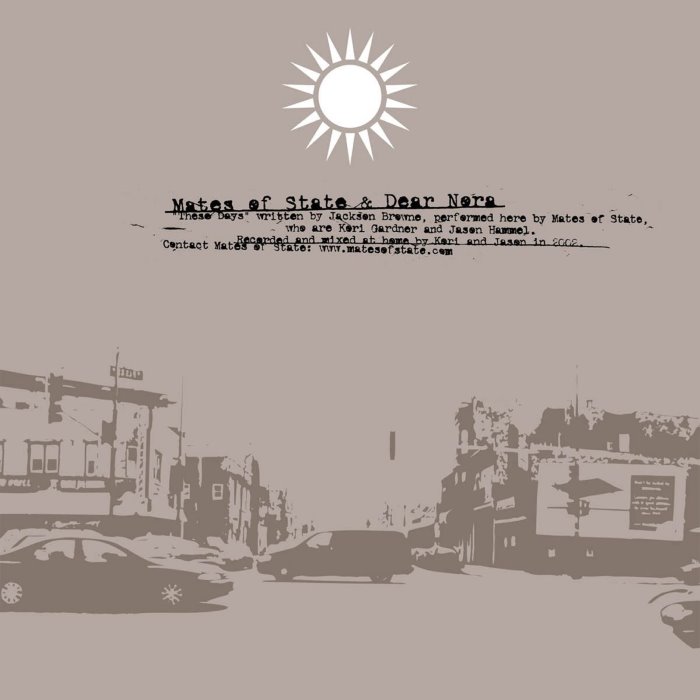Mates of State / Dear Nora cover