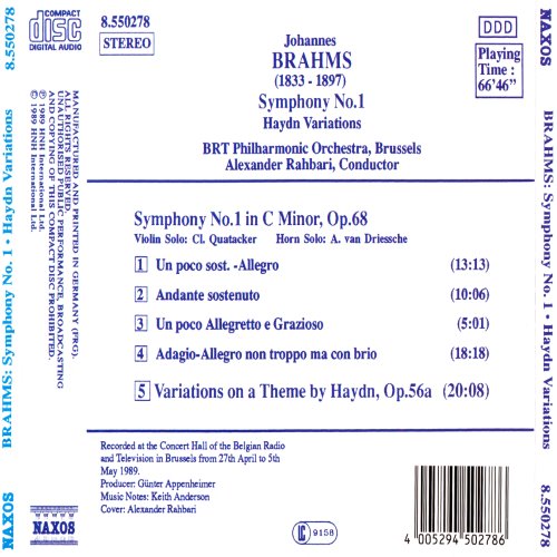 Symphony no. 1 / Haydn Variations album thumb
