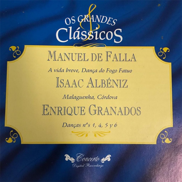 de Falla: A vida breve / Dança do fogo fátuo / Albéniz: Malaguenha / Córdova / Granados: Danças Nos. 1, 4, 5 e 6 cover