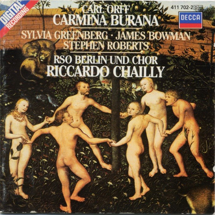 Carmina burana (RSO Berlin und Chor feat. conductor: Riccardo Chailly, soprano: Sylvia Greenberg, counter-tenor: James Bowman, baritone: Stephen Roberts) cover
