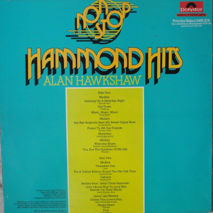 Non Stop Hammond Hits cover