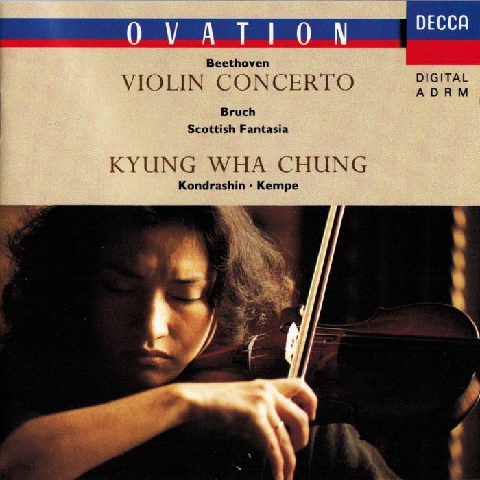 Beethoven: Violin Concerto in D major, op. 61 / Bruch: Scottish Fantasia, op. 46 (feat. violin: Kyung Wha Chung, conductor: Kirill Kondrashin, Rudolf Kempe) cover