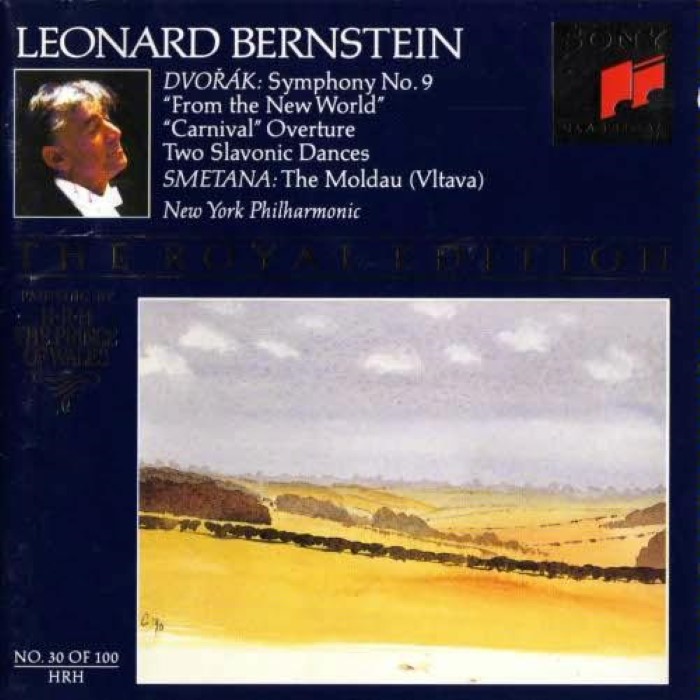 Dvořák: Symphony No. 9 "From the New World" / "Carnival" Overture / Slavonic Dances Nos. 1 & 3 / Smetana: The Moldau (New York Philharmonic feat. conductor: Leonard Bernstein) cover
