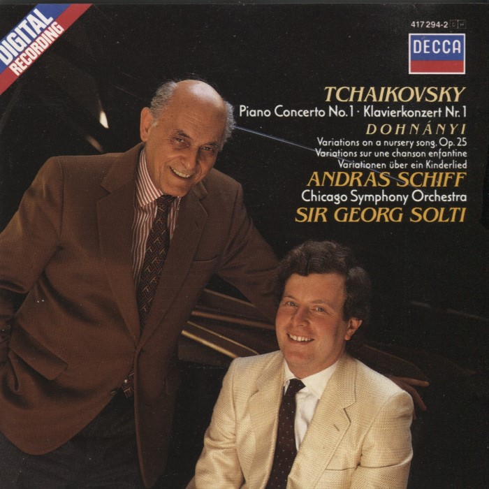 Tchaikovsky: Piano Concerto no. 1 / Dohnanyi: Variations on a Nursery Song, op. 25 cover