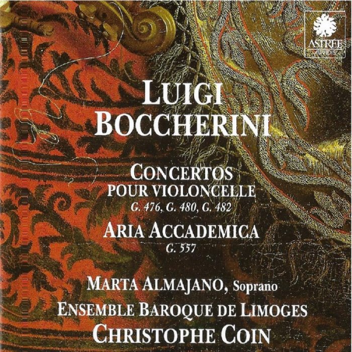 Concertos pour violoncelle / Aria Accademica (Ensemble Baroque de Limoges feat. conductor & cello: Christophe Coin, soprano: Marta Almajano) cover