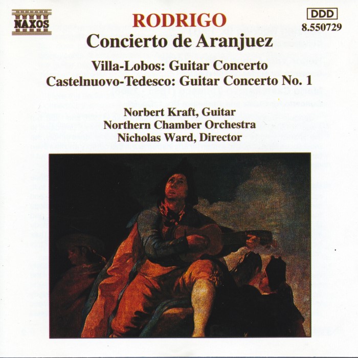 Rodrigo: Concierto de Aranjuez / Villa-Lobos: Guitar Concerto / Castelnuovo-Tedesco: Guitar Concerto no. 1 cover