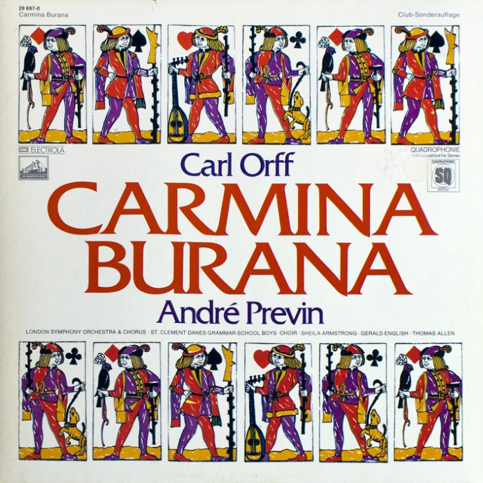 Carmina Burana (London Symphony Orchestra & Chorus feat. conductor: André Previn) cover