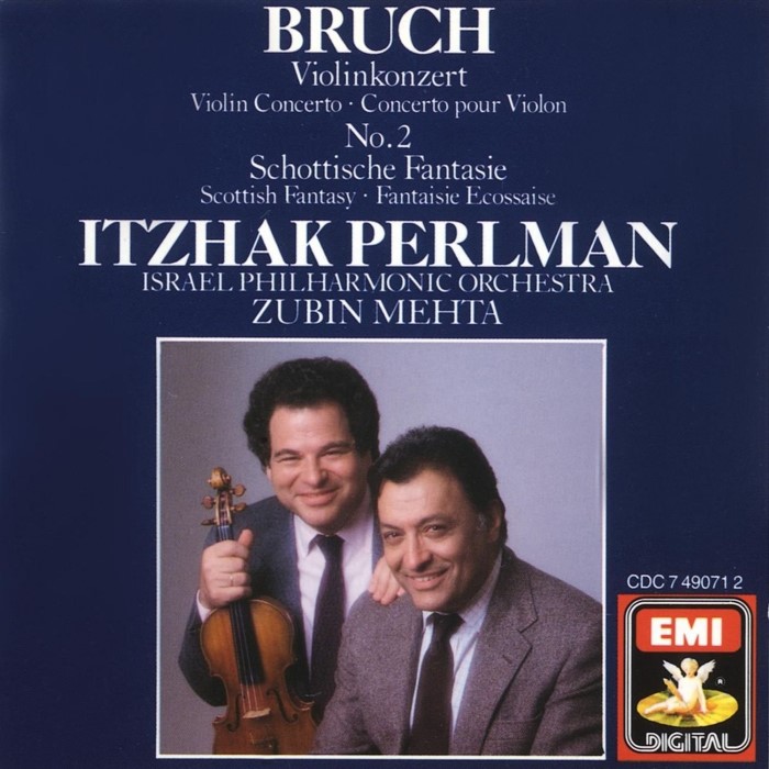 Scottish Fantasy, Op. 46 / Violin Concerto No. 2 (Israel Philharmonic Orchestra feat. conductor: Zubin Mehta, violin: Itzhak Perlman) cover