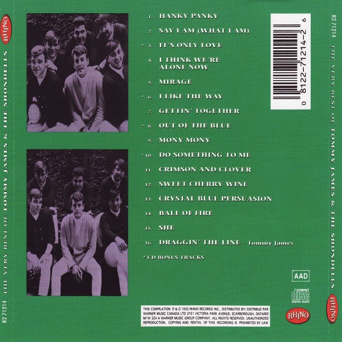 The Very Best of Tommy James & the Shondells cover