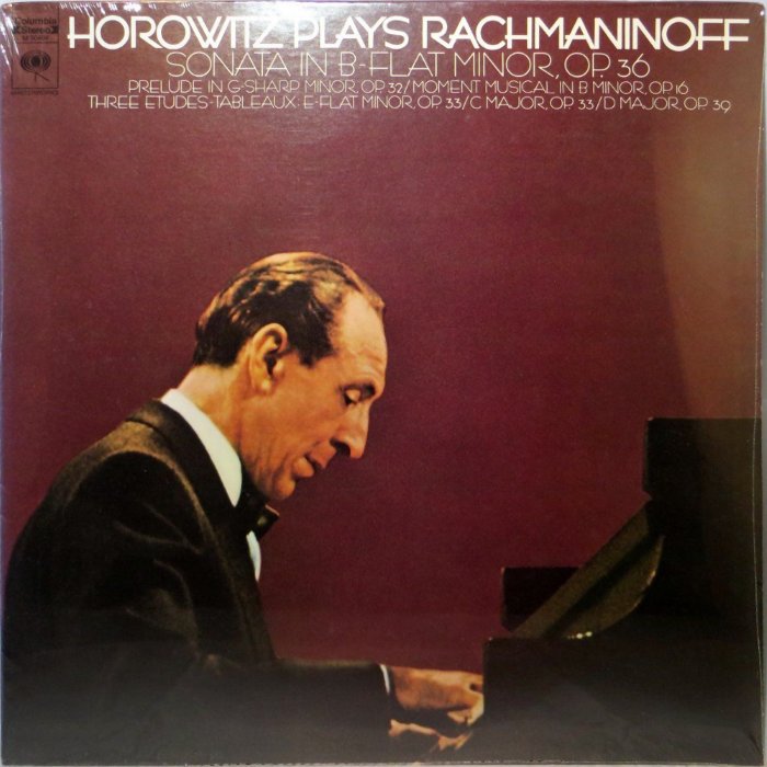 Horowitz Plays Rachmaninoff: Sonata in B-flat minor, op. 36 / Prelude in G-sharp minor, op. 32 / Moment musical in B minor, op. 16 / Three Etudes-Tableaux: E-flat minor, op. 33 / C major, op. 33 / D major, op. 39 cover