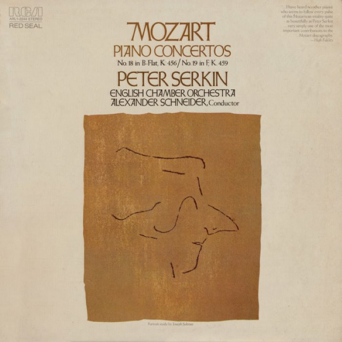 Piano Concertos Nos. 18 and 19 (English Chamber Orchestra, feat. piano: Peter Serkin, conductor: Alexander Schneider) cover