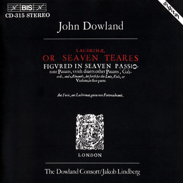 Lachrimæ, or Seaven Teares