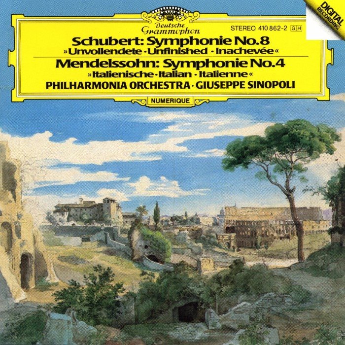 Schubert: Symphonie No.8 „Unvollendete“ / Mendelssohn: Symphonie No.4 „Italienische“ cover
