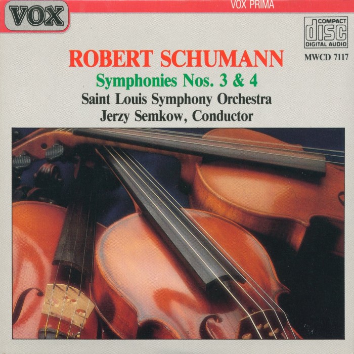 Symphonies Nos. 3 & 4 (Saint Louis Symphony Orchestra feat. conductor: Jerzy Semkow Simon) cover