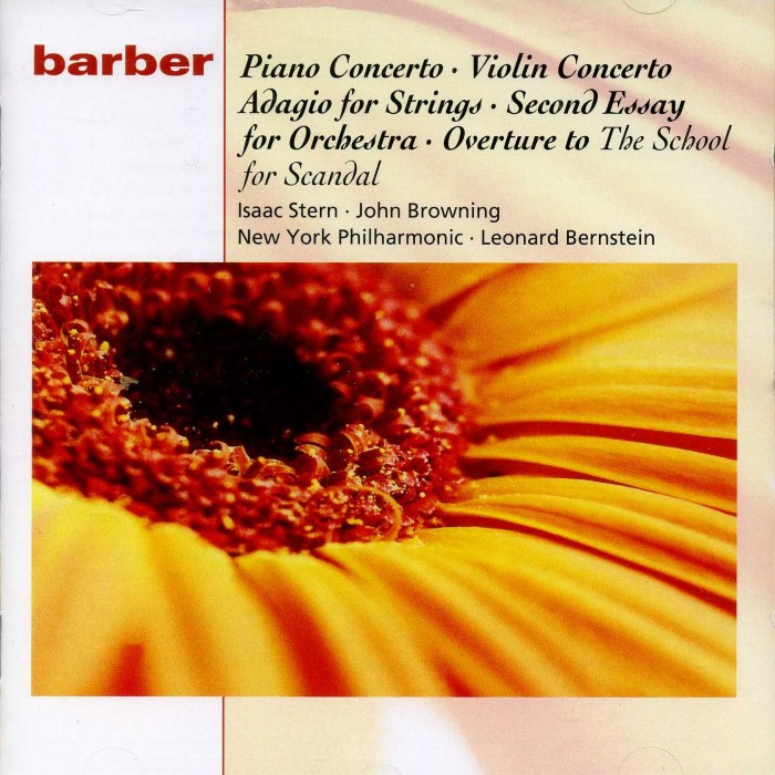 Piano Concerto / Violin Concerto / Adagio for Strings / Second Essay for Orchestra / Overture to the School of Scandal cover
