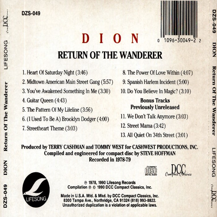 Return Of The Wanderer cover