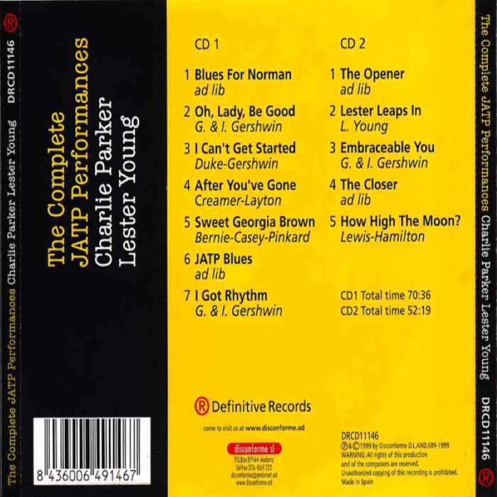 The Complete JATP Performances cover